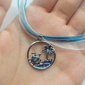 Blue sparkly Beachy Necklace